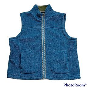 Women's L.L.Bean Teal Fleece Vest With Trim Size XL